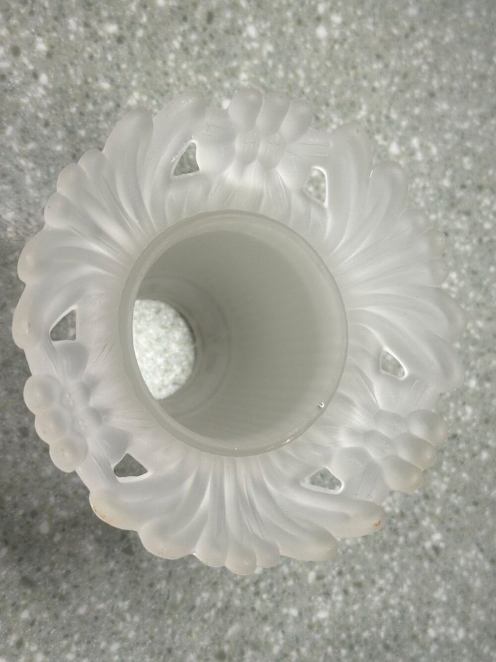 Two Frosted Glass Tulip Lamp Shades Chandelier Fan 60s 2-1/4" Fitter Replacement - Picture 4 of 10